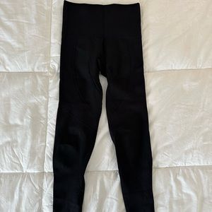 Third Love High Waisted Black Ribbed Leggings